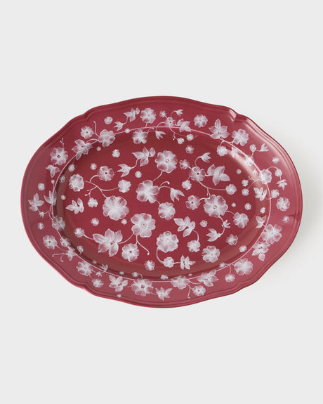 Floral Serving Plate Magenta by Ginori 1735 – Cabana Magazine