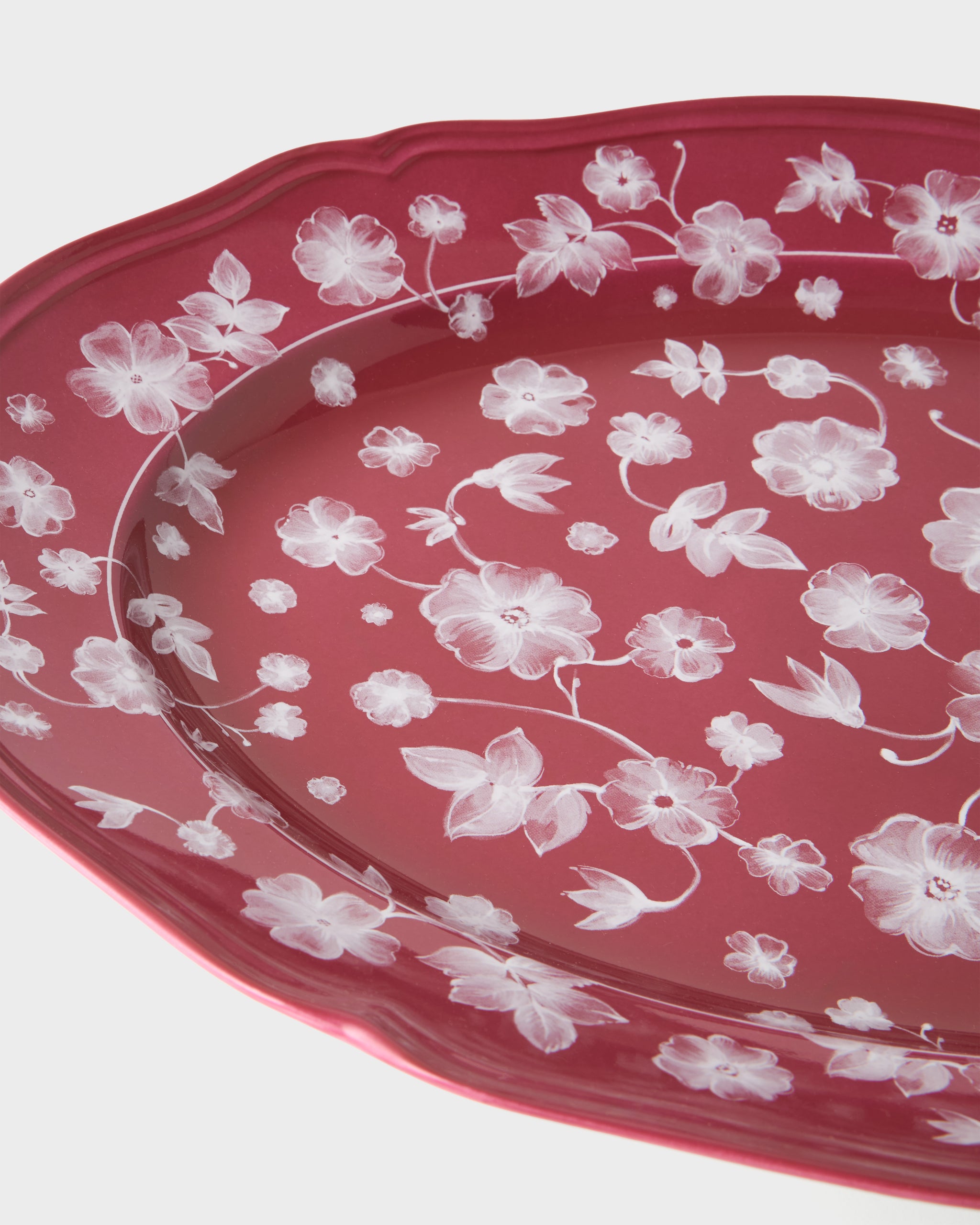 Floral Serving Plate Magenta by Ginori 1735 – Cabana Magazine