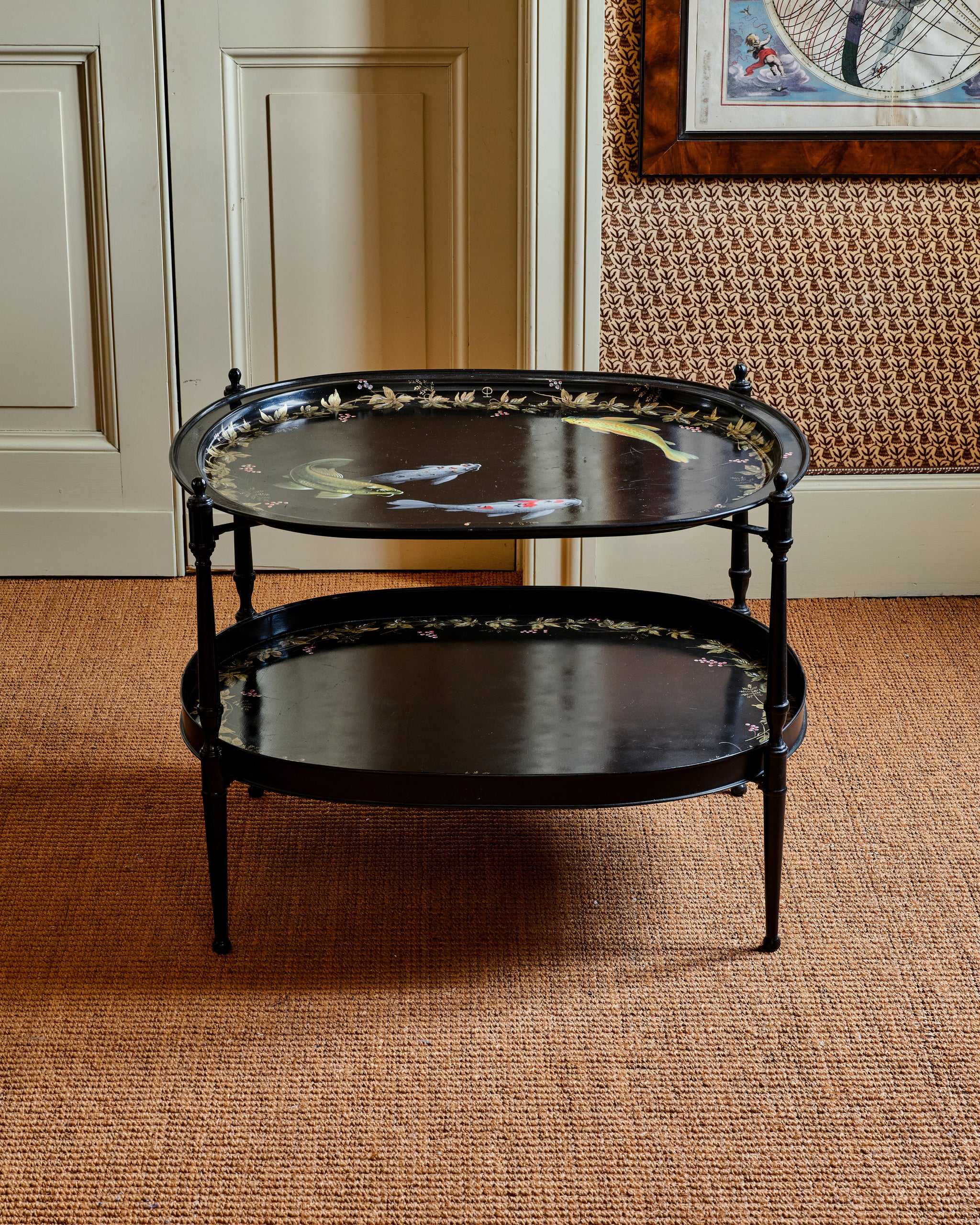 サイドテーブル・ナイトテーブル・ローテーブル Vintage Maruni Tray Table 60s Japanese Carp Tray Table – Cabana Magazine