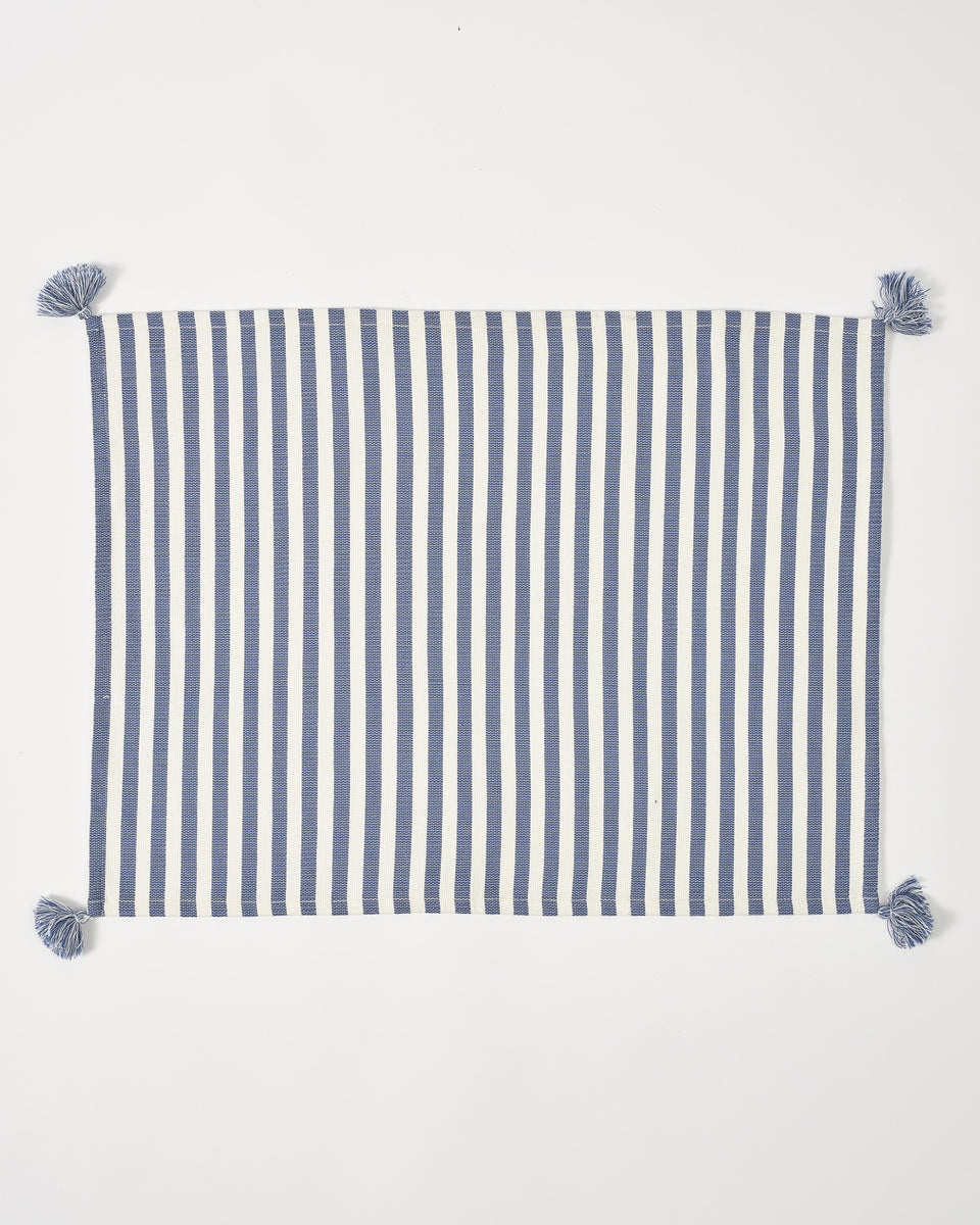 Vera Stripe Placemat, Blue