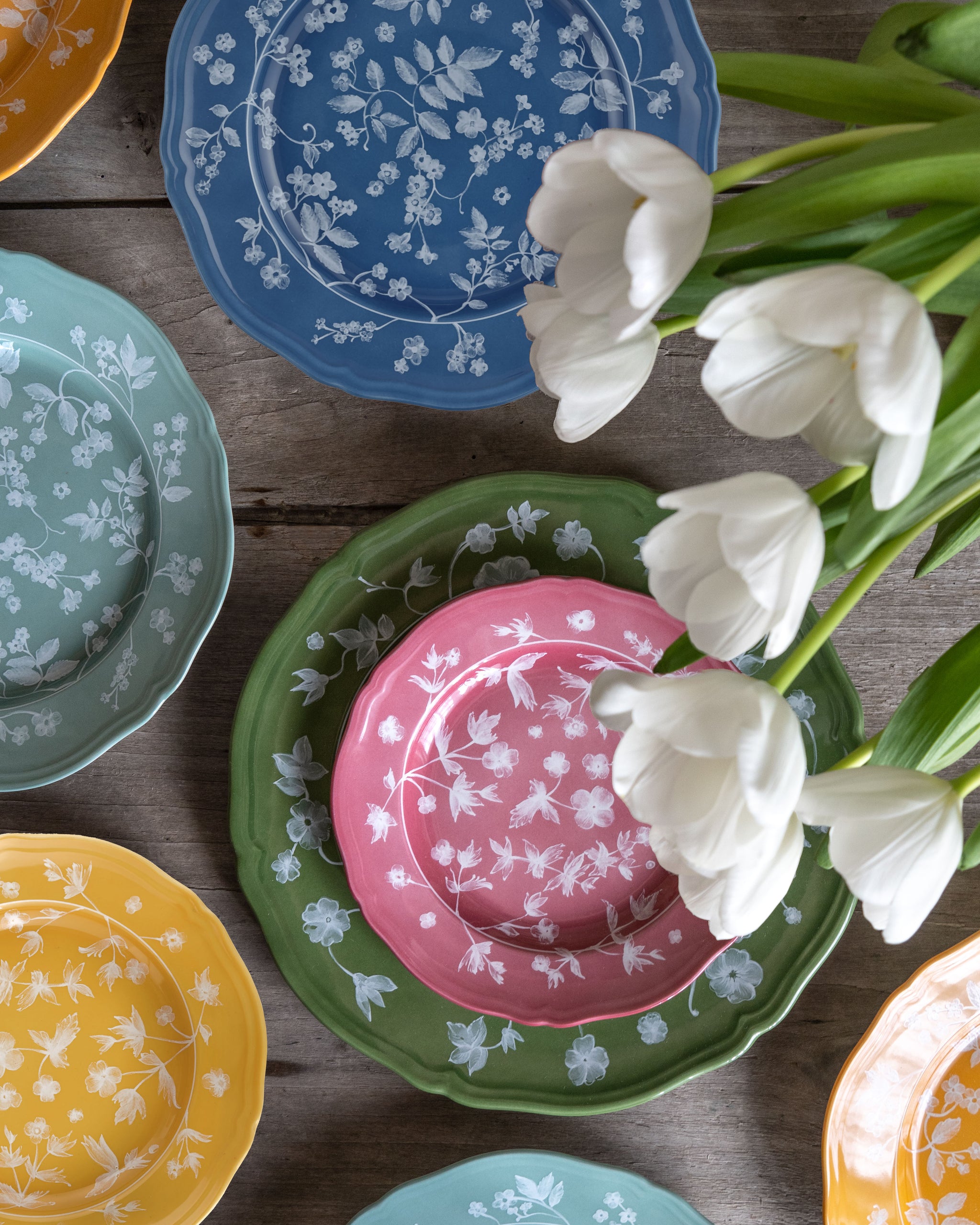 Floral Dinner Plate Petrol by Ginori 1735 – Cabana Magazine
