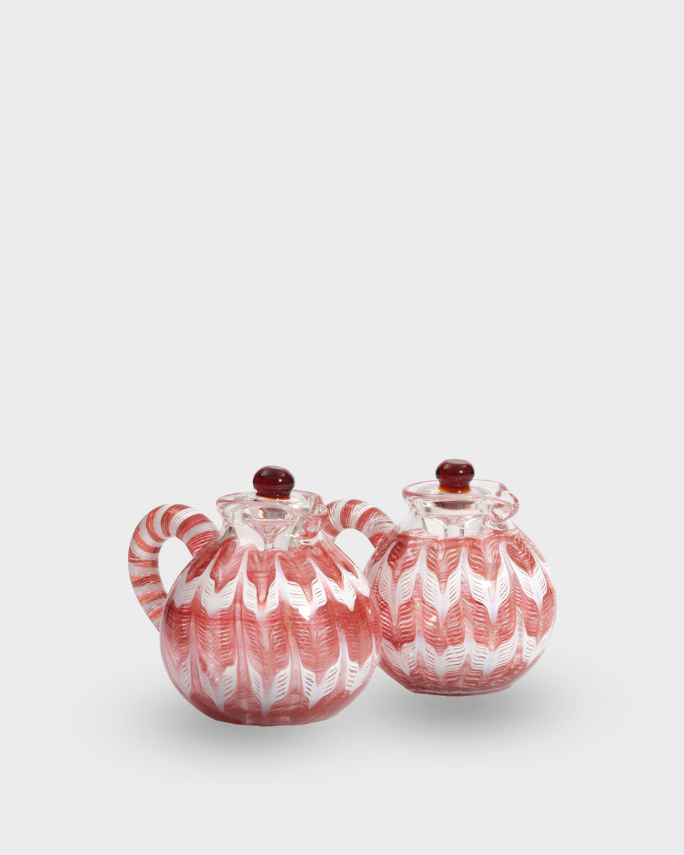 D'Ascoli Shaya Oil and Vinegar Set, Ruby