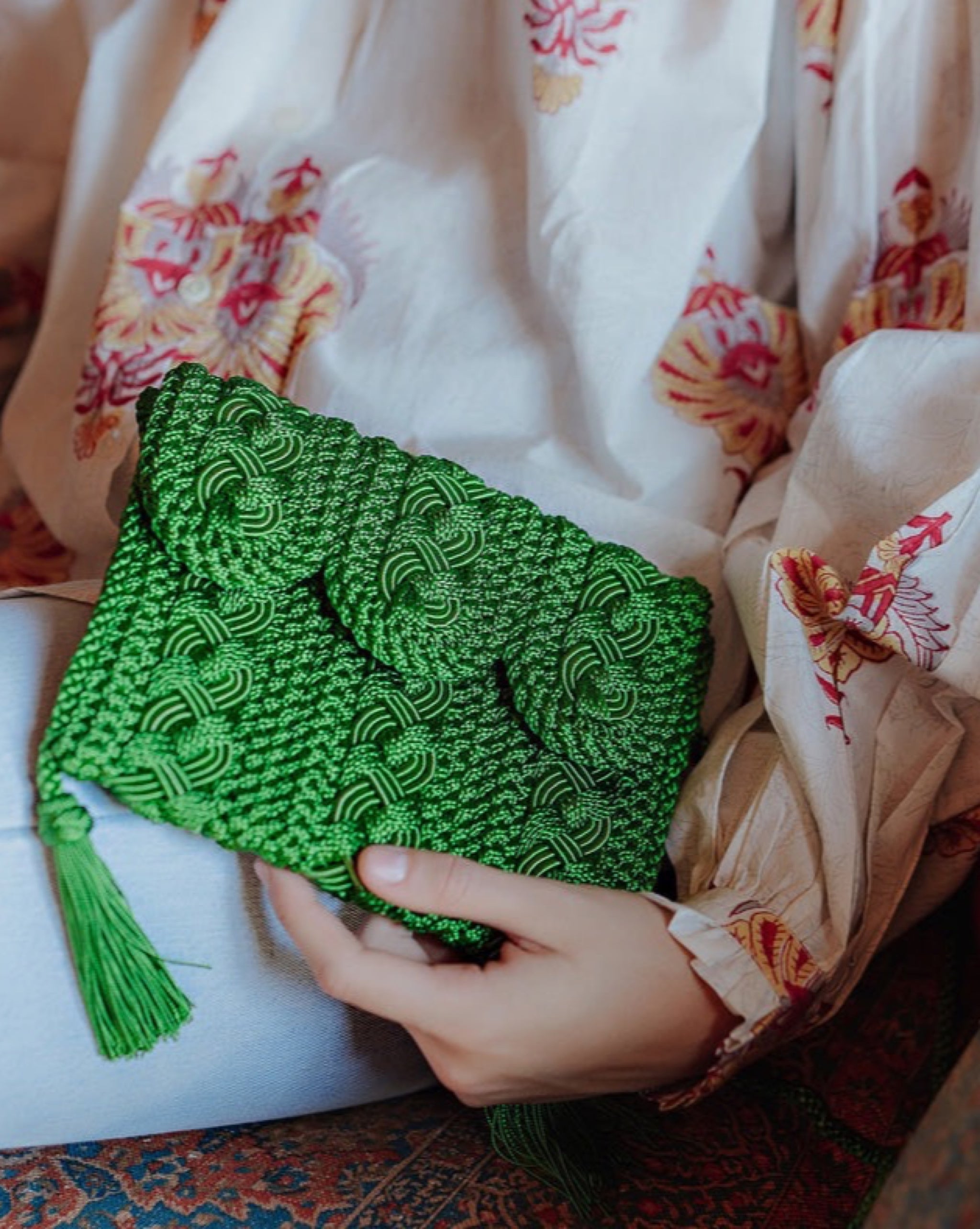Majorelle Sabra Silk Braided Purse Green – Cabana Magazine